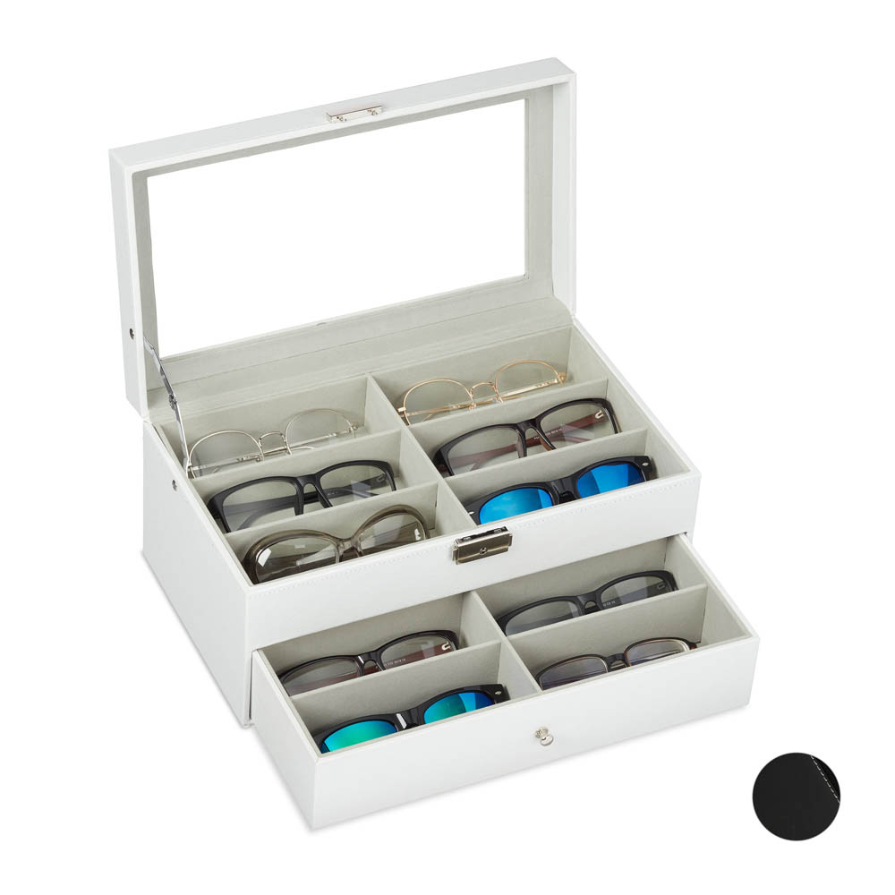 Brillenbox weiß Clearance